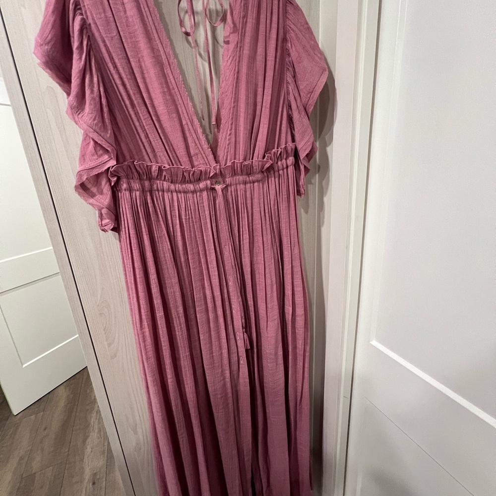 Aakaa Elegant Pink Maxi Dress Size M